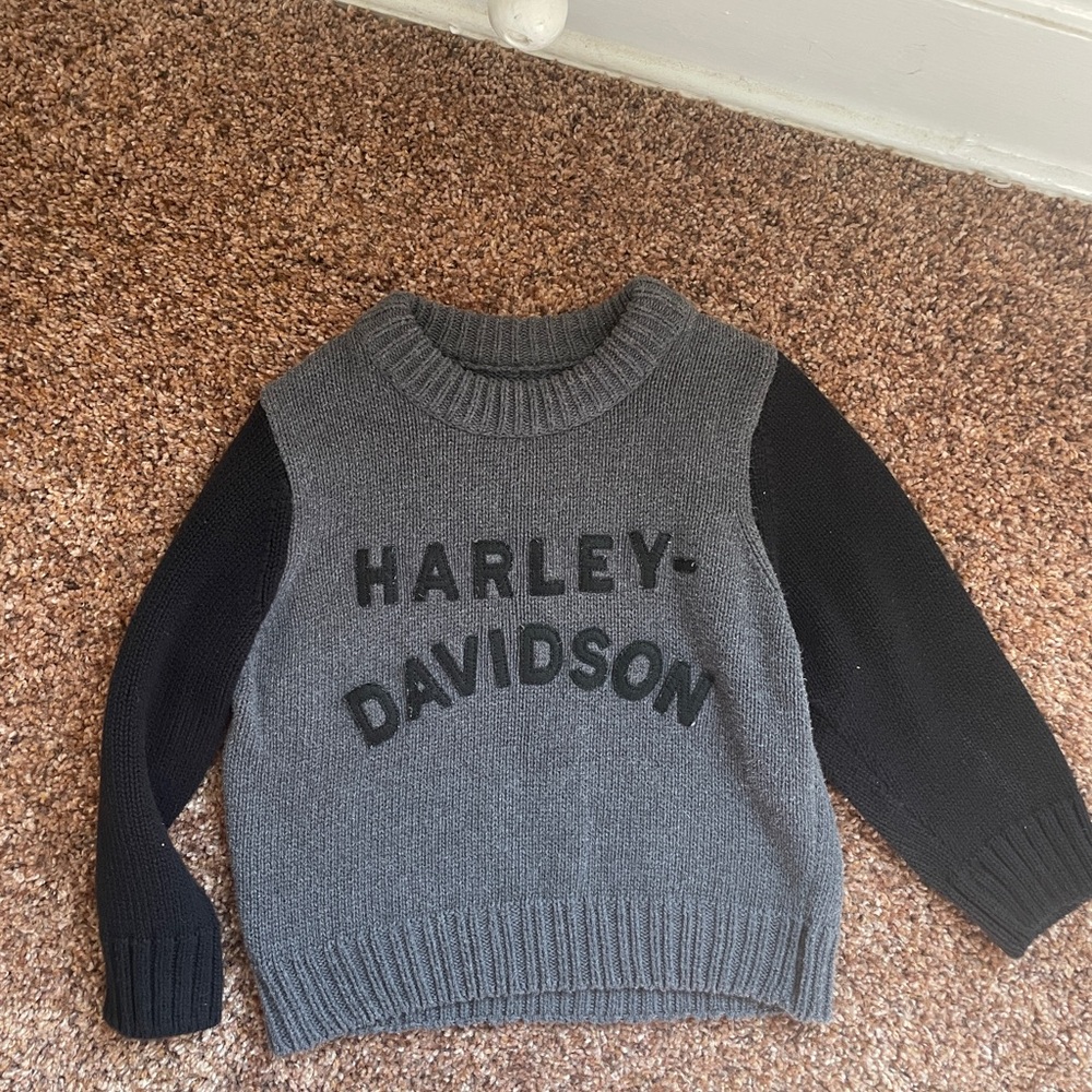Harley-Davidson Kids Gray and Black Sweater